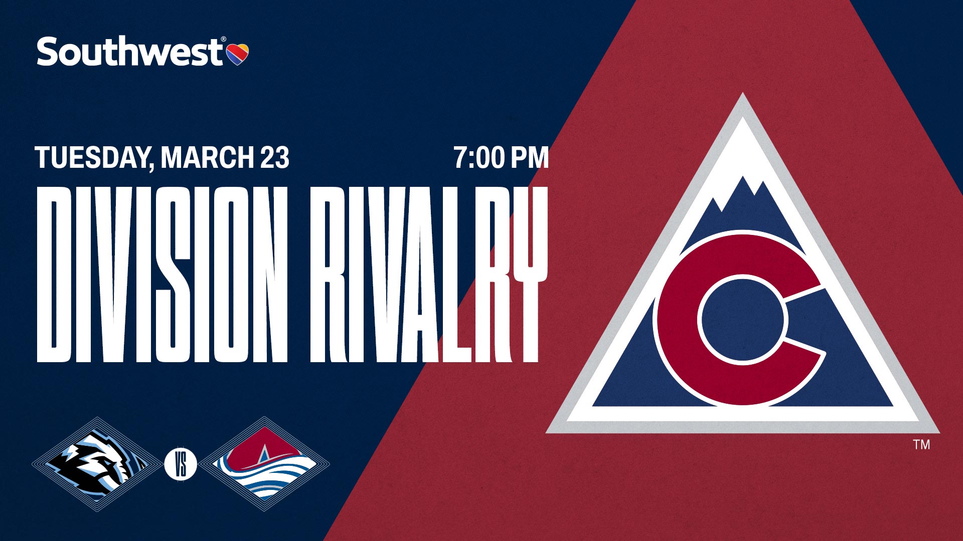 Colorado Avalanche vs Utah Division Rivalry game