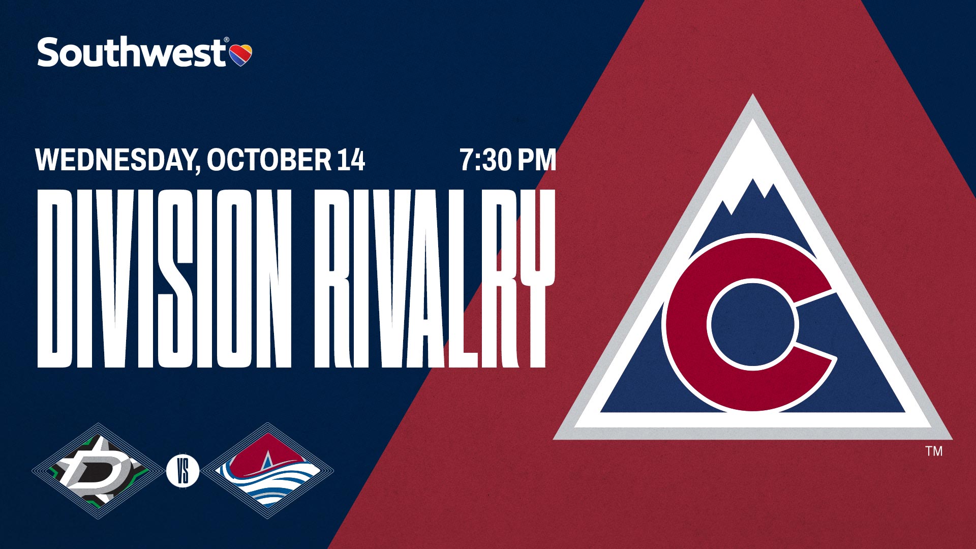 Colorado Avalanche vs Dallas Division Rivalry game