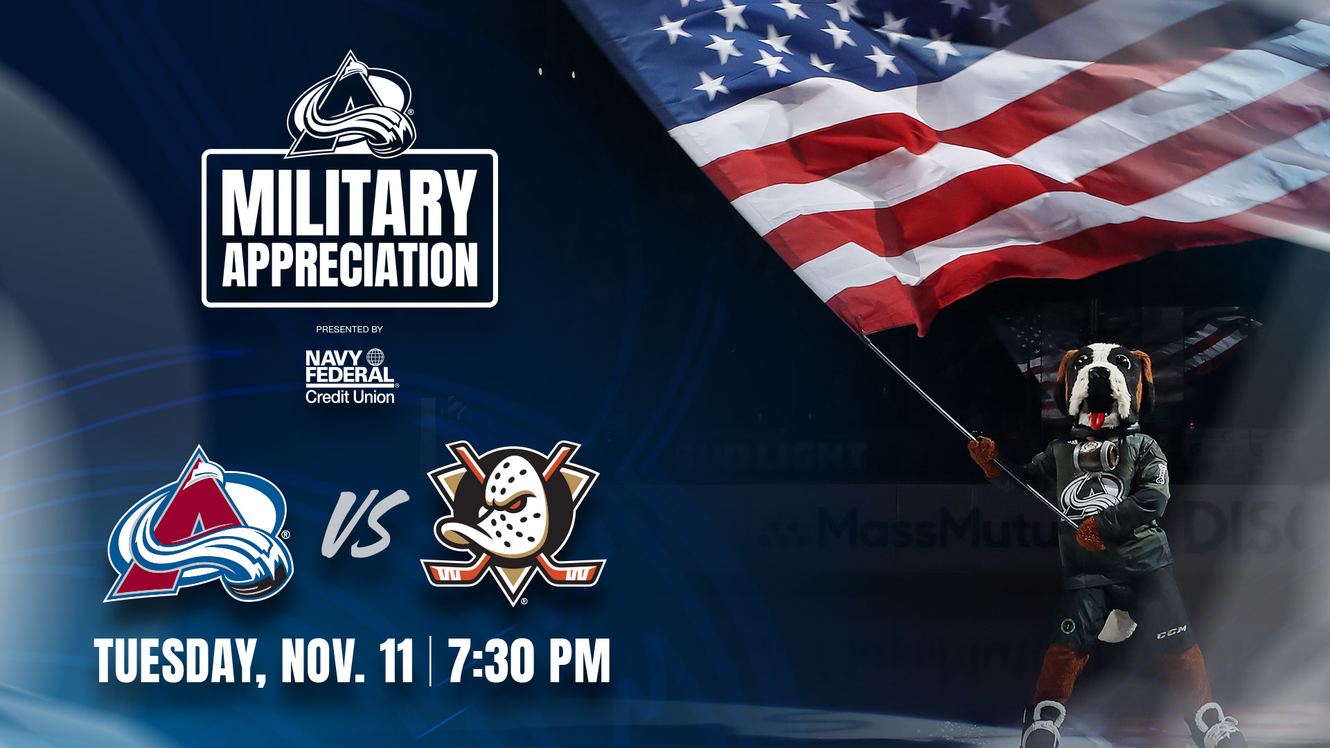 Military Appreciation Night Avalanche vs Anaheim