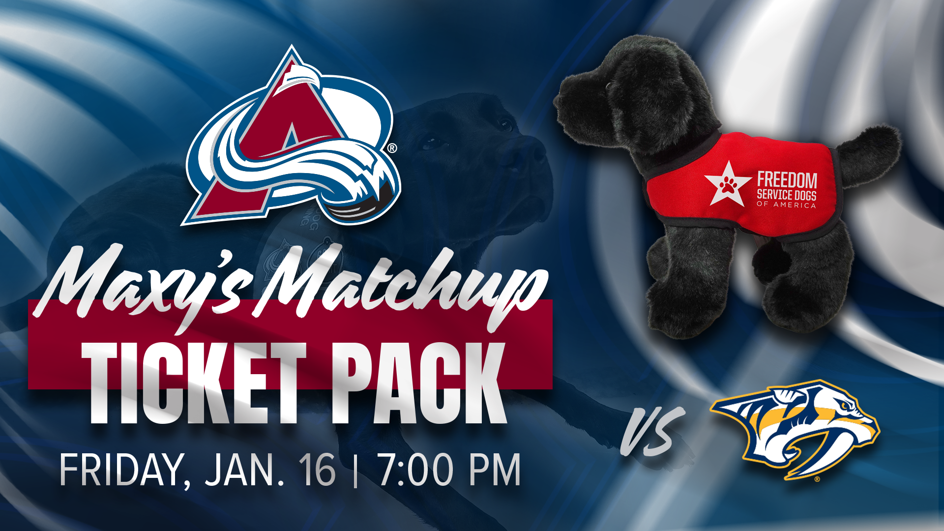 maxy matchup ticket pack graphic vs. Nashville