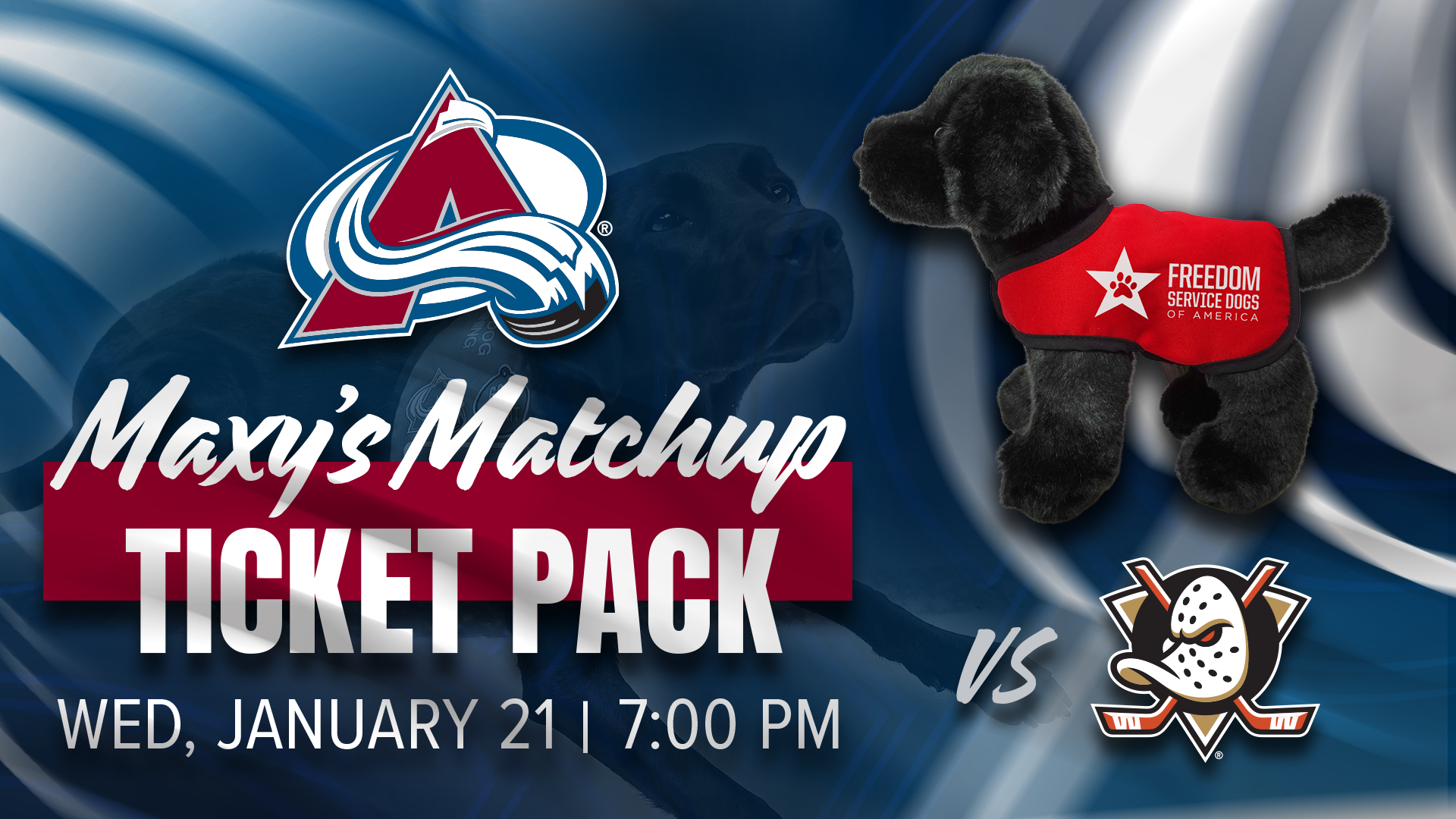 maxy matchup ticket pack graphic vs. Anaheim