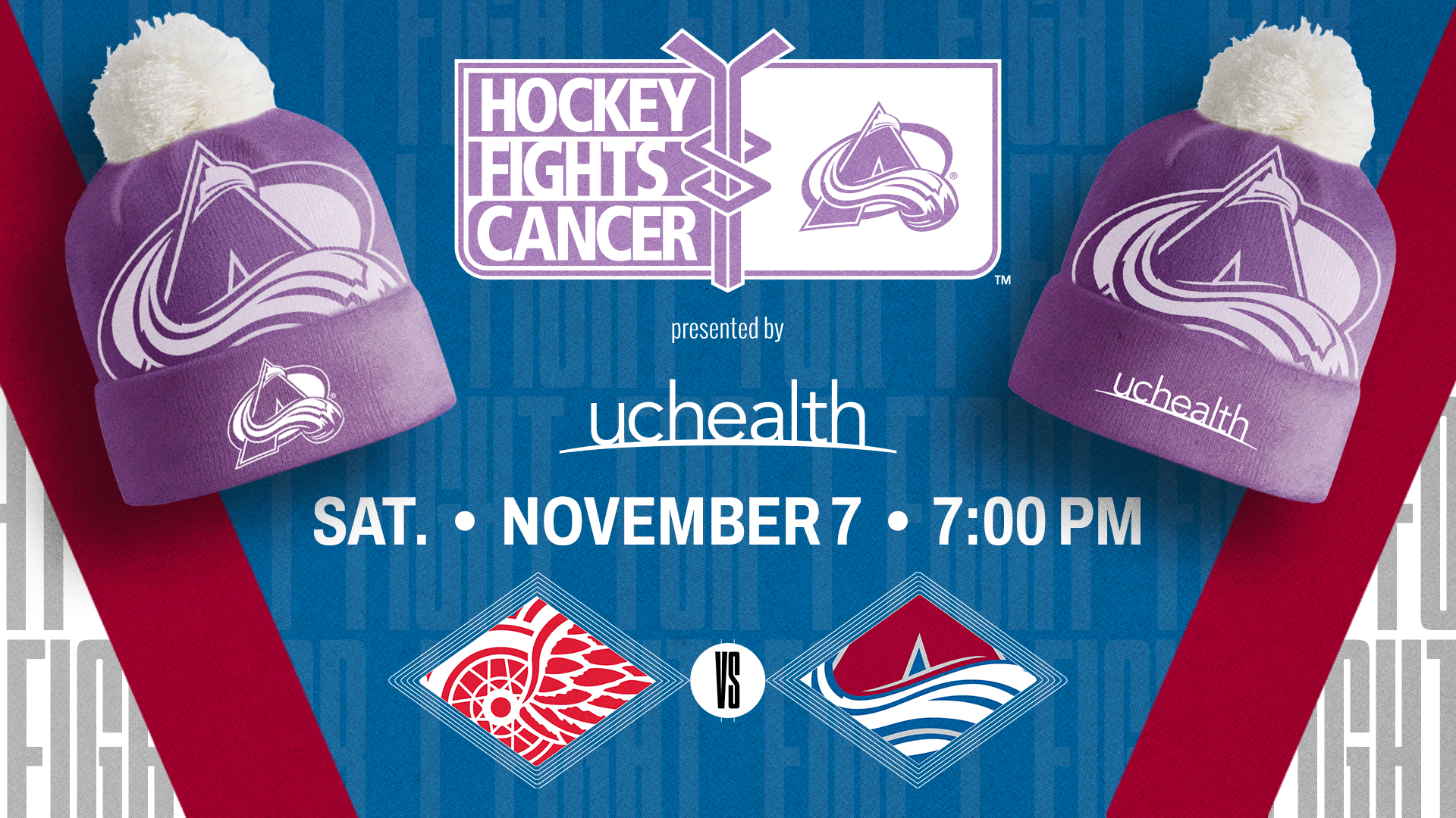 Hockey Fights Cancer - Colorado Avalanche vs. Detroit
