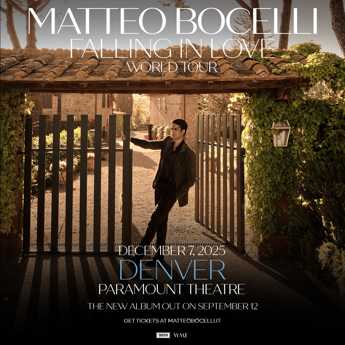 MATTEO BOCELLI - Falling In Love World Tour